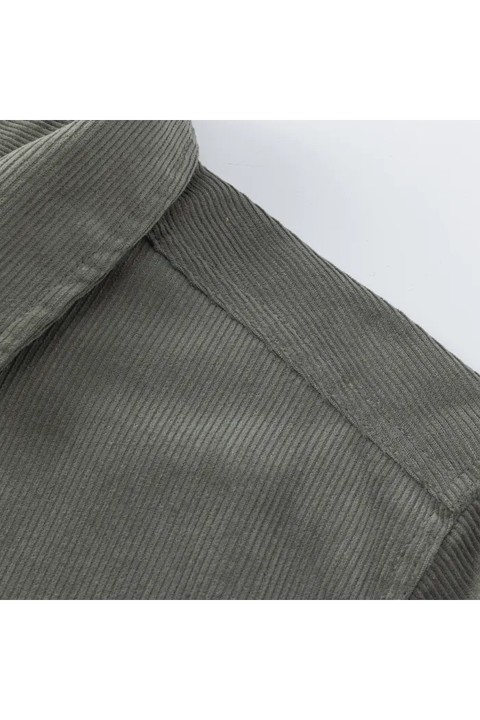 Рубашка YMKASHIX Velvet серо-зеленый