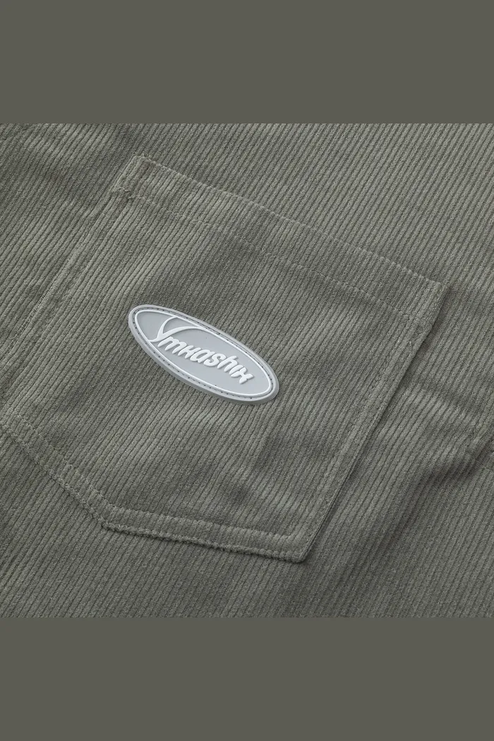 Рубашка YMKASHIX Velvet серо-зеленый