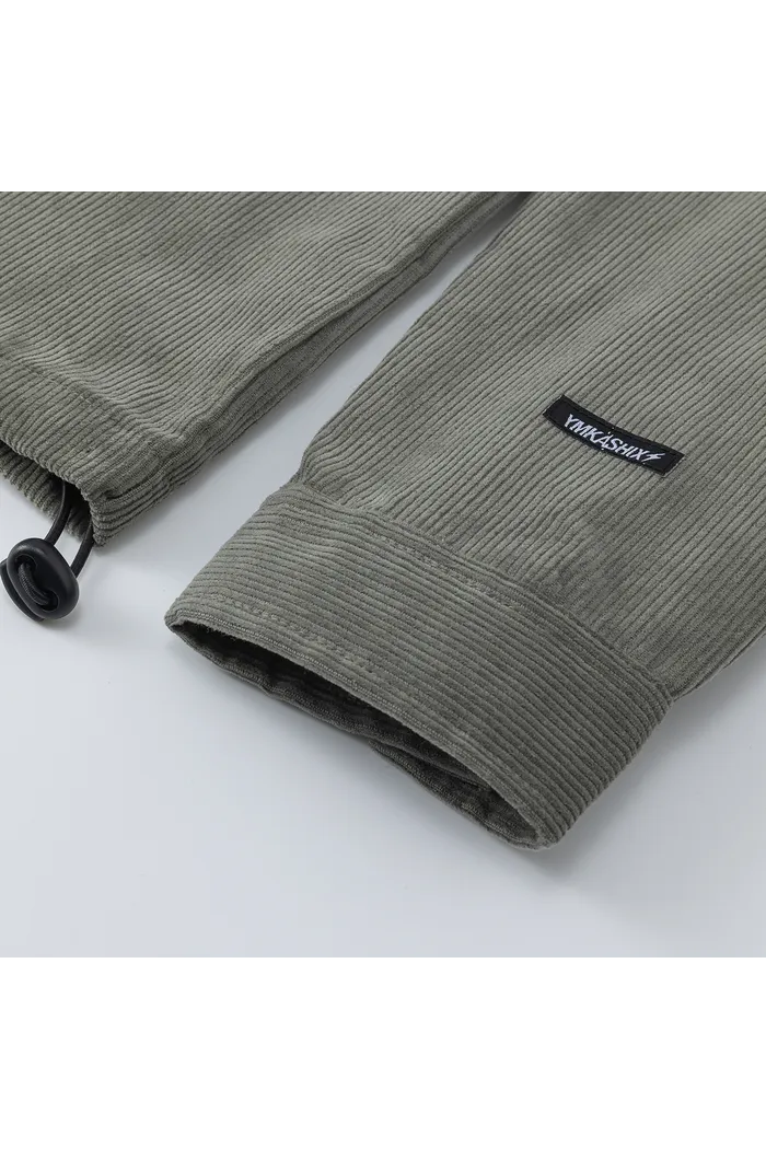 Рубашка YMKASHIX Velvet серо-зеленый