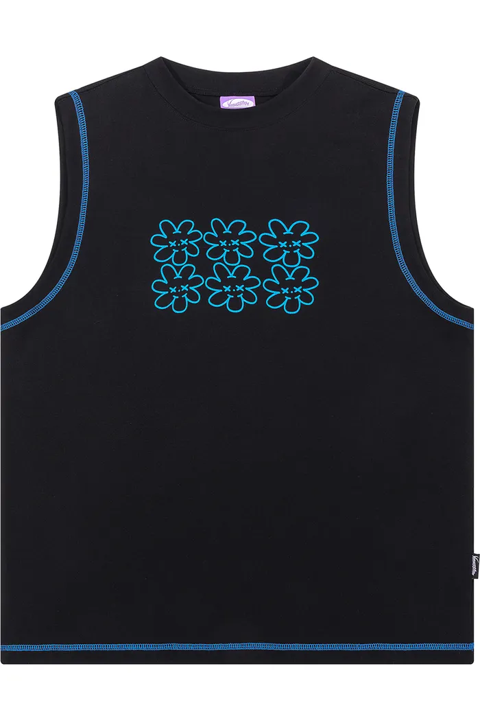 Майка YMKASHIX face flower черный