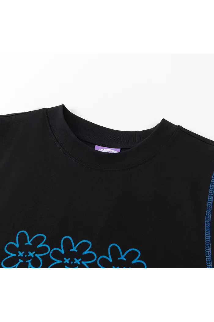 Майка YMKASHIX face flower черный