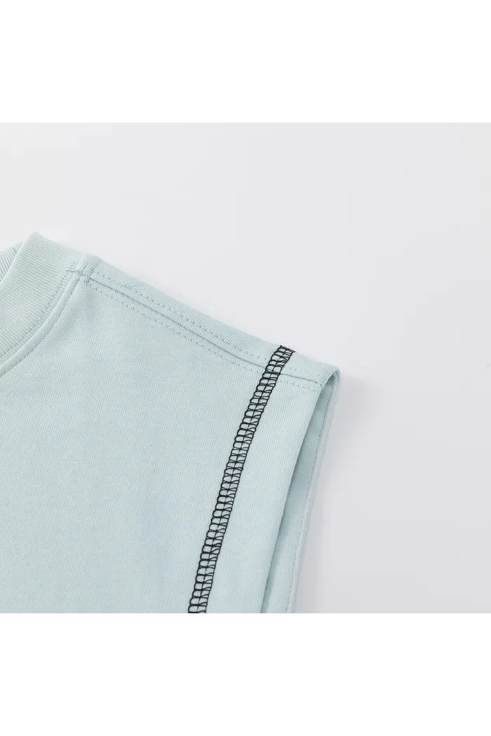 Майка YMKASHIX face flower голубой