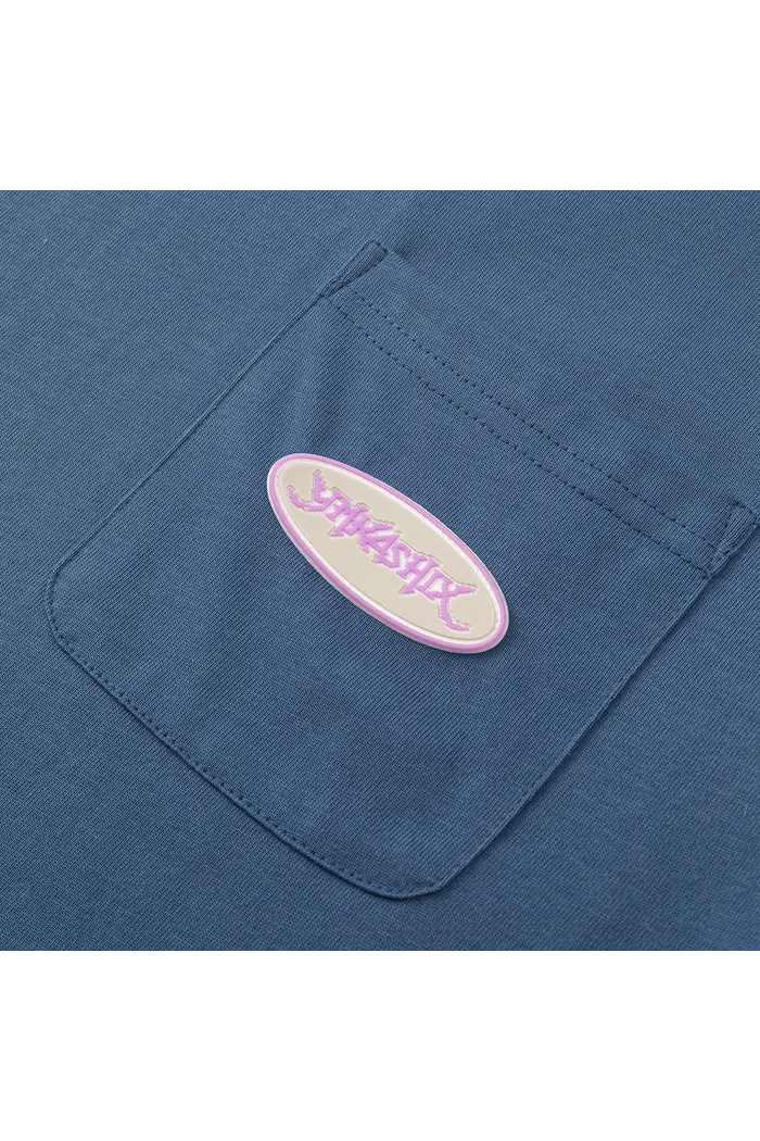 Футболка YMKASHIX Logo Face темно-синий