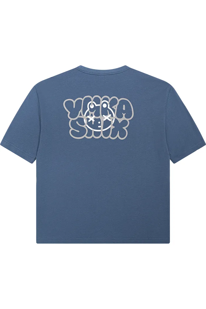 Футболка YMKASHIX Logo Face темно-синий