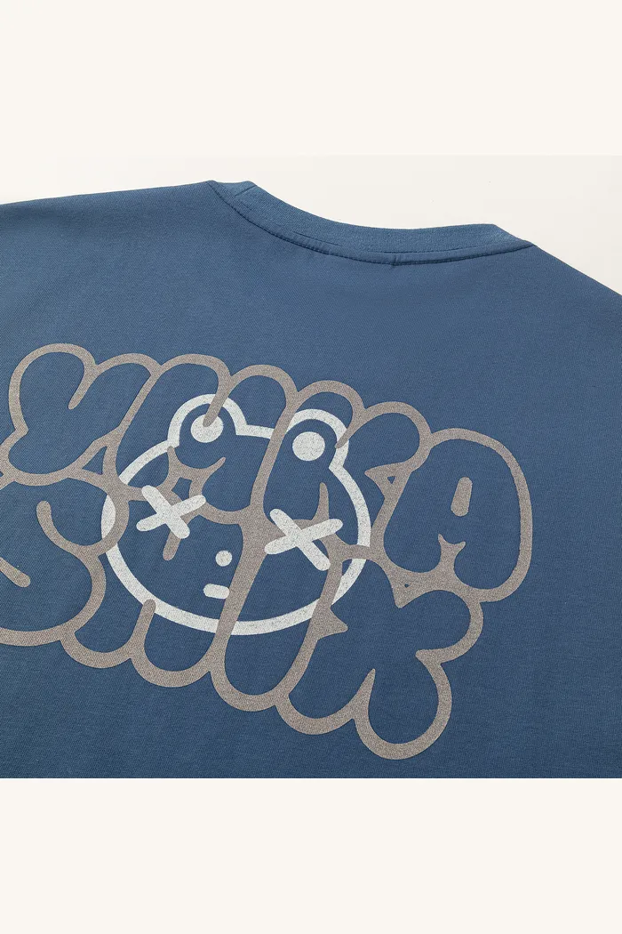 Футболка YMKASHIX Logo Face темно-синий