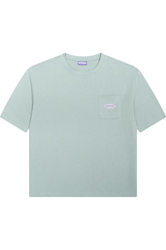 Футболка YMKASHIX Logo Face серо-зеленый