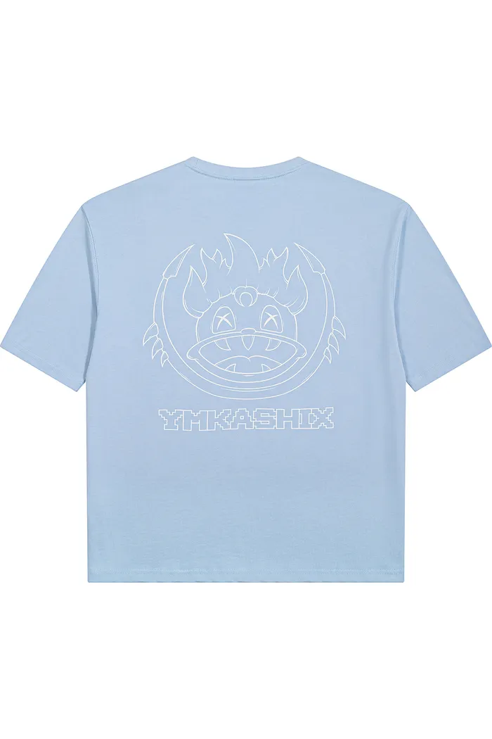 Футболка YMKASHIX 8-bit outline голубая