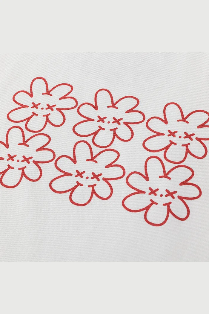 Майка YMKASHIX face flower белый