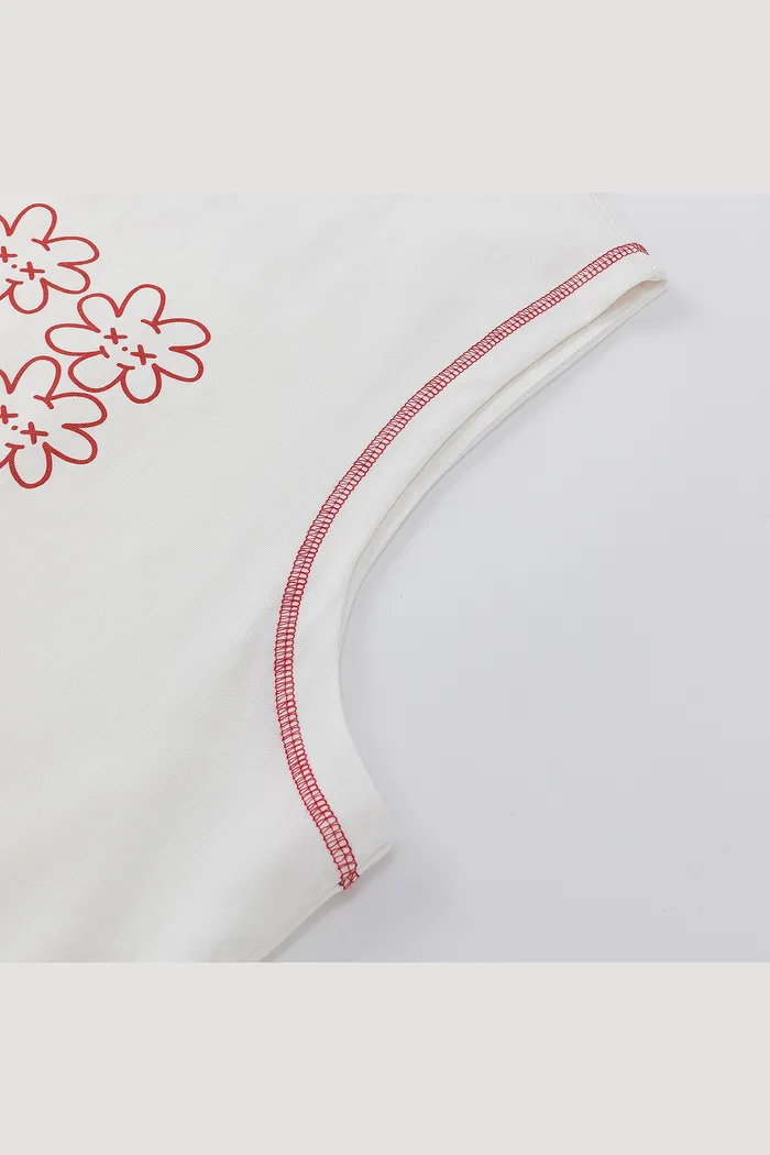 Майка YMKASHIX face flower белый