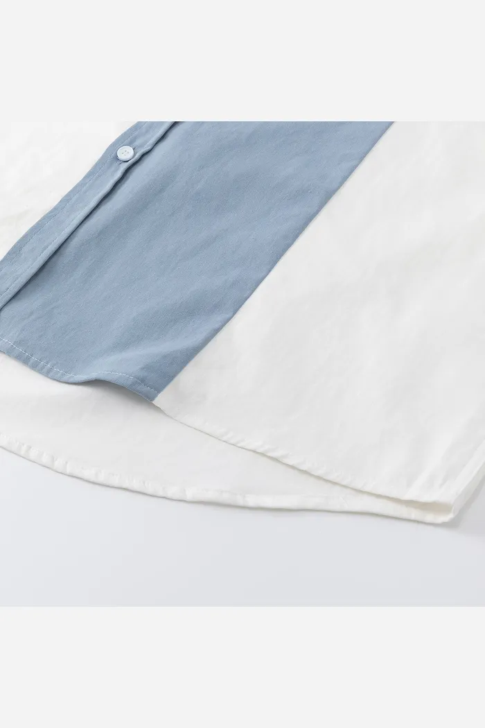 Сорочка муж. YMKASHIX Puff белый/серый