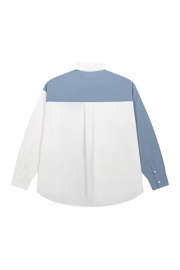 Сорочка муж. YMKASHIX Puff белый/серый