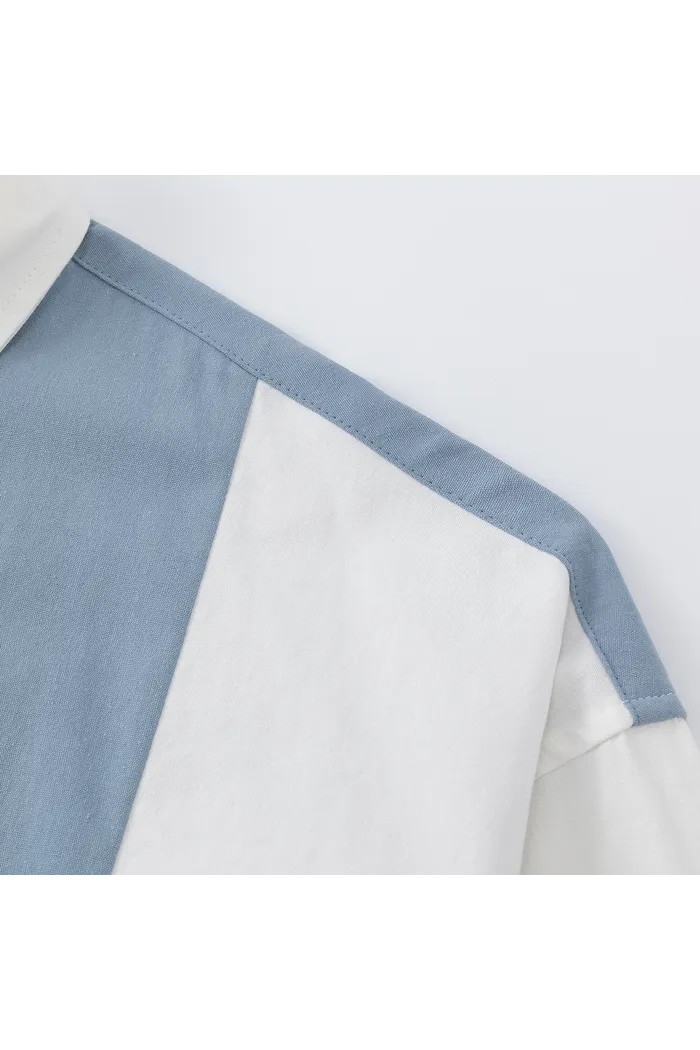 Сорочка муж. YMKASHIX Puff белый/серый