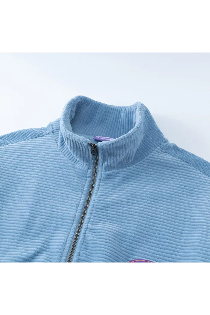 Олимпийка велюровая YMKASHIX stripe track голубой