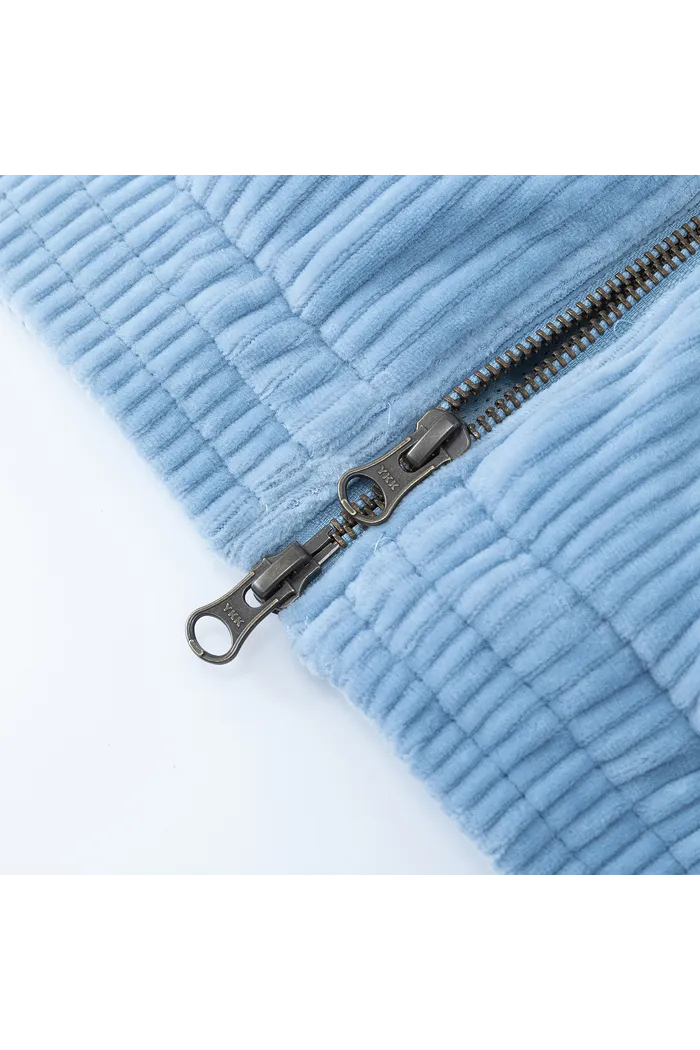 Олимпийка велюровая YMKASHIX stripe track голубой