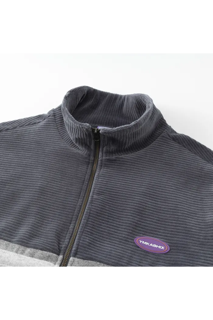 Олимпийка велюровая YMKASHIX stripe track графитовый