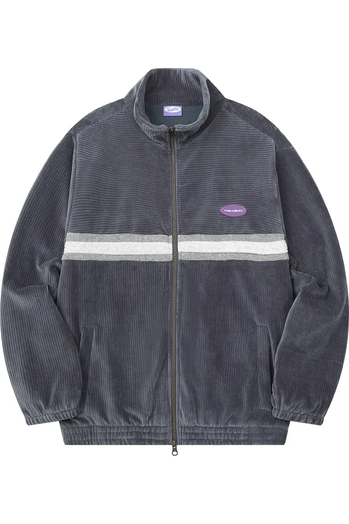Олимпийка велюровая YMKASHIX stripe track графитовый