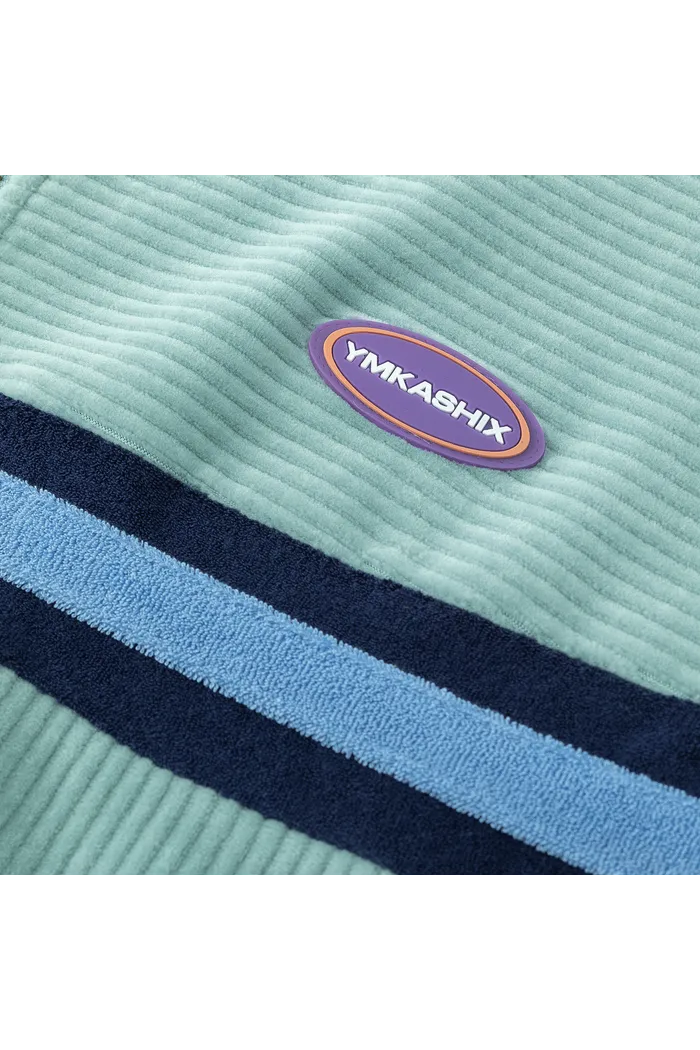 Олимпийка велюровая YMKASHIX stripe track св.-изумруд