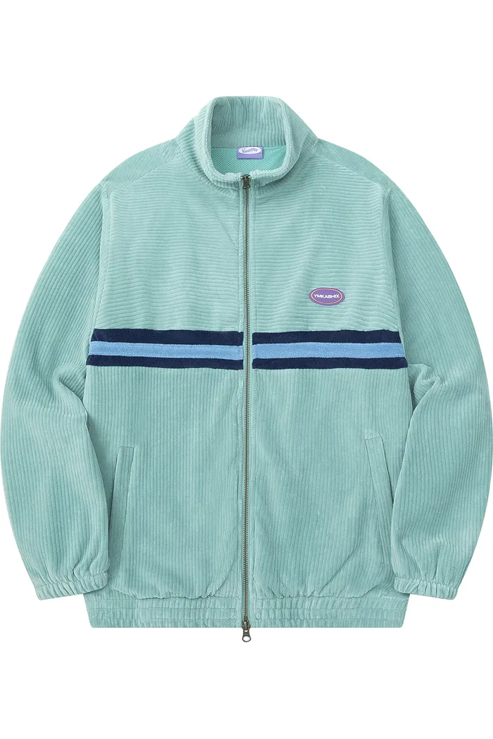 Олимпийка велюровая YMKASHIX stripe track св.-изумруд