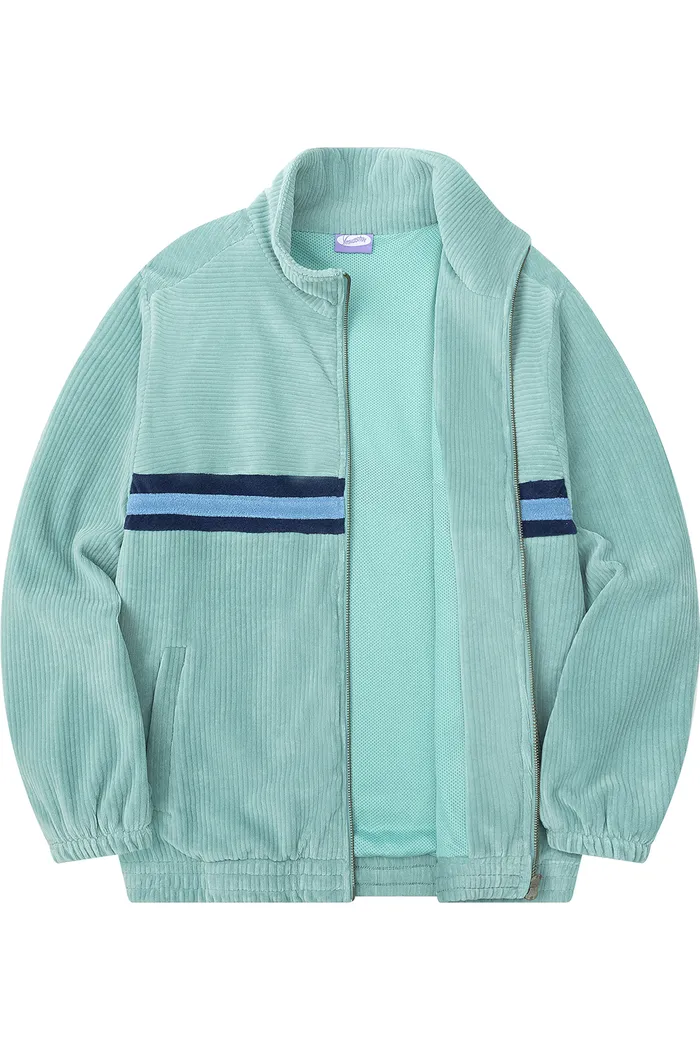 Олимпийка велюровая YMKASHIX stripe track св.-изумруд