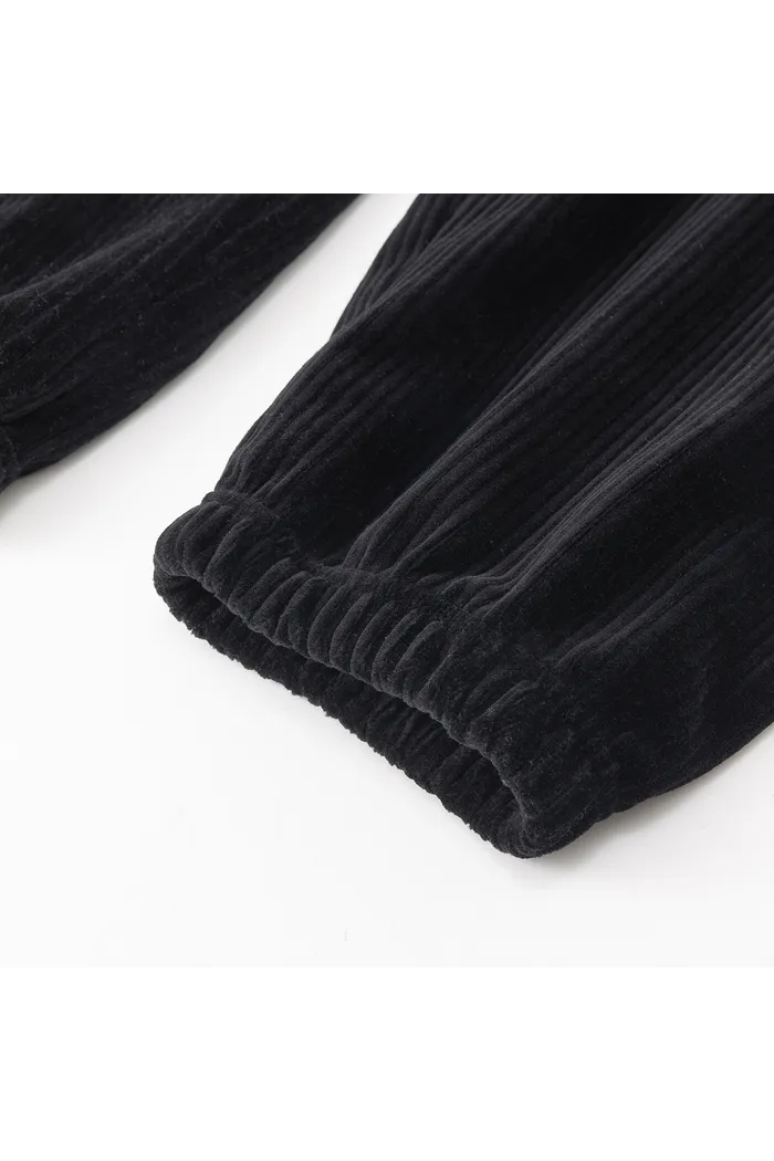 Брюки велюровые YMKASHIX Stripe track черный