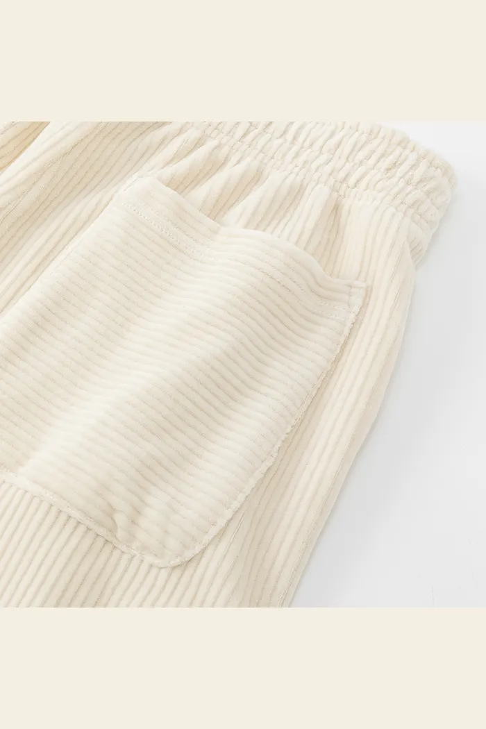 Брюки велюровые YMKASHIX Stripe track белый