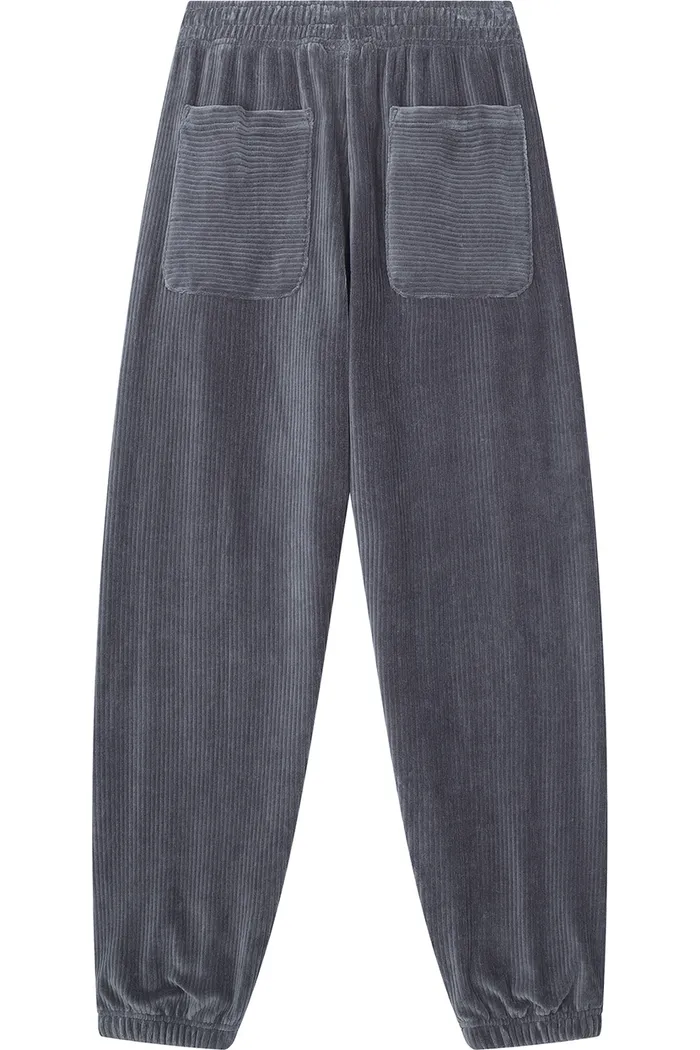 Брюки велюровые YMKASHIX Stripe track графитовый