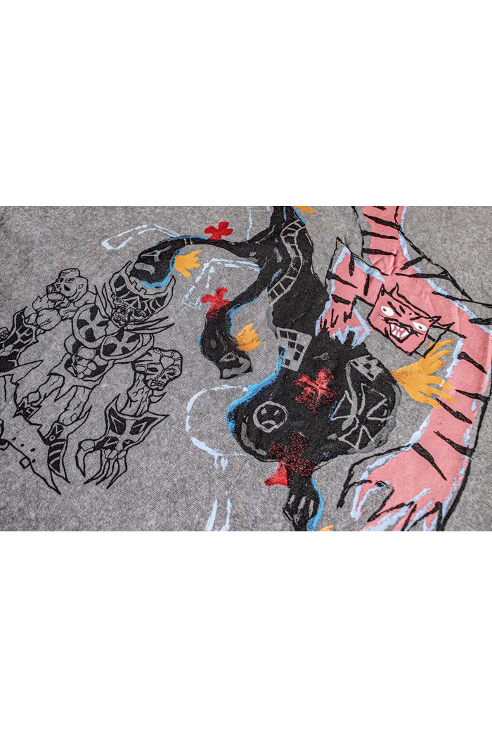 Футболка Creepy лошадка серый