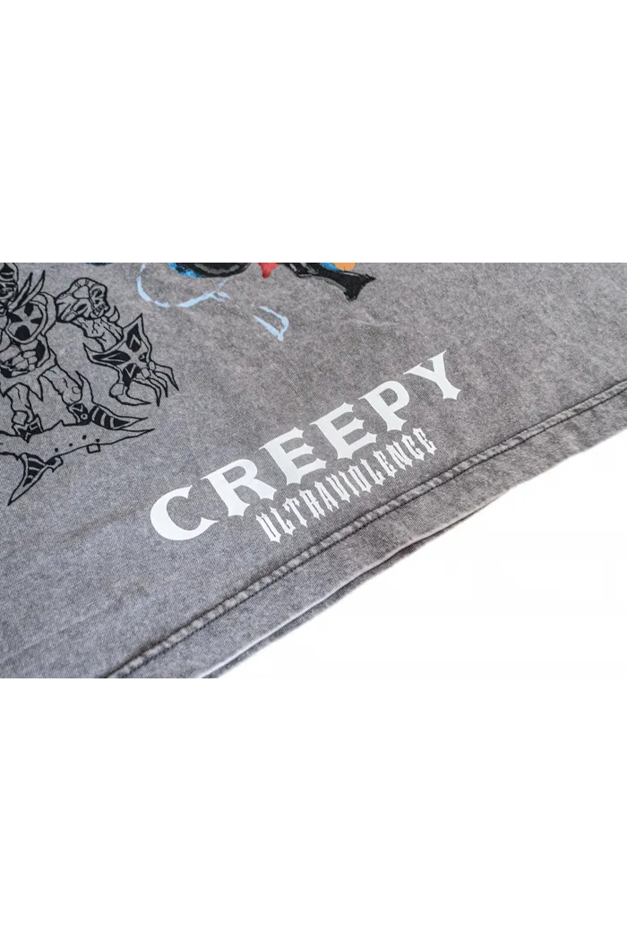 Футболка Creepy лошадка серый