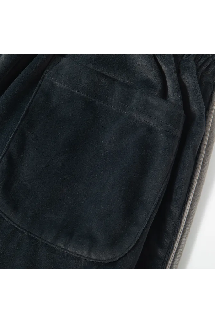 Брюки велюровые YMKASHIX Puff черный