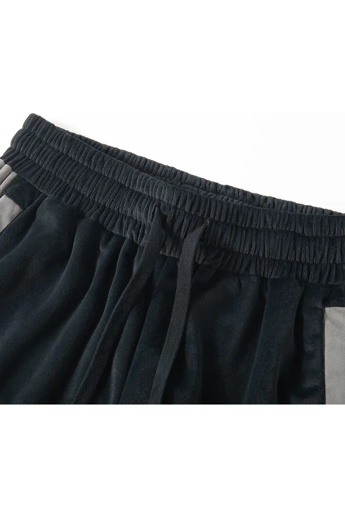 Брюки велюровые YMKASHIX Puff черный