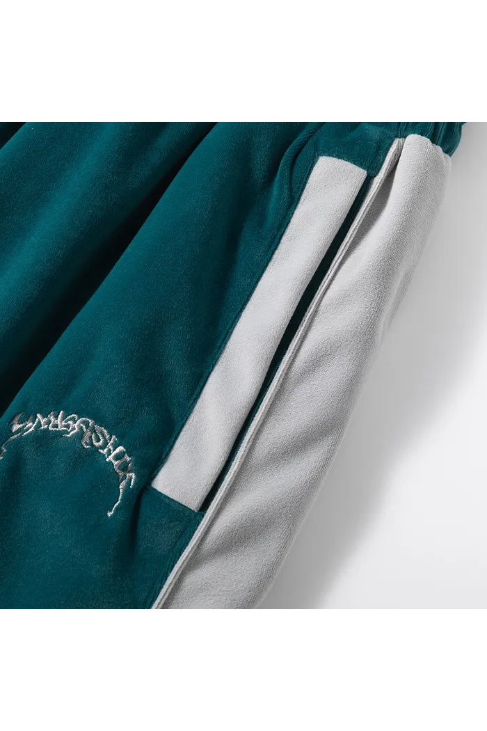 Брюки велюровые YMKASHIX Puff изумрудный