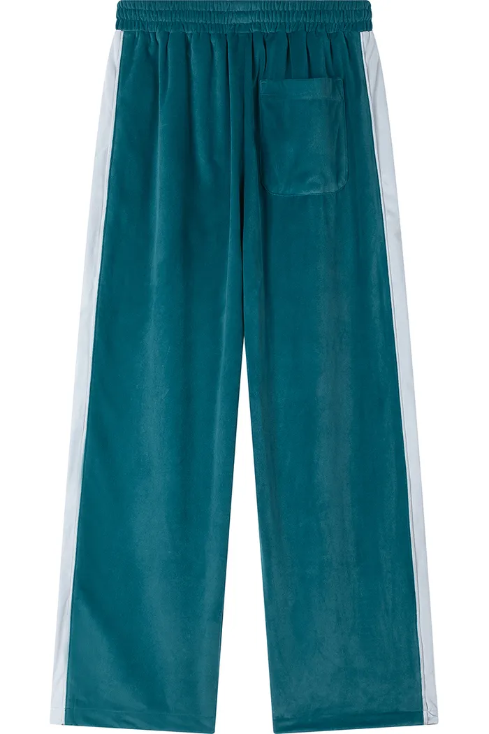 Брюки велюровые YMKASHIX Puff изумрудный