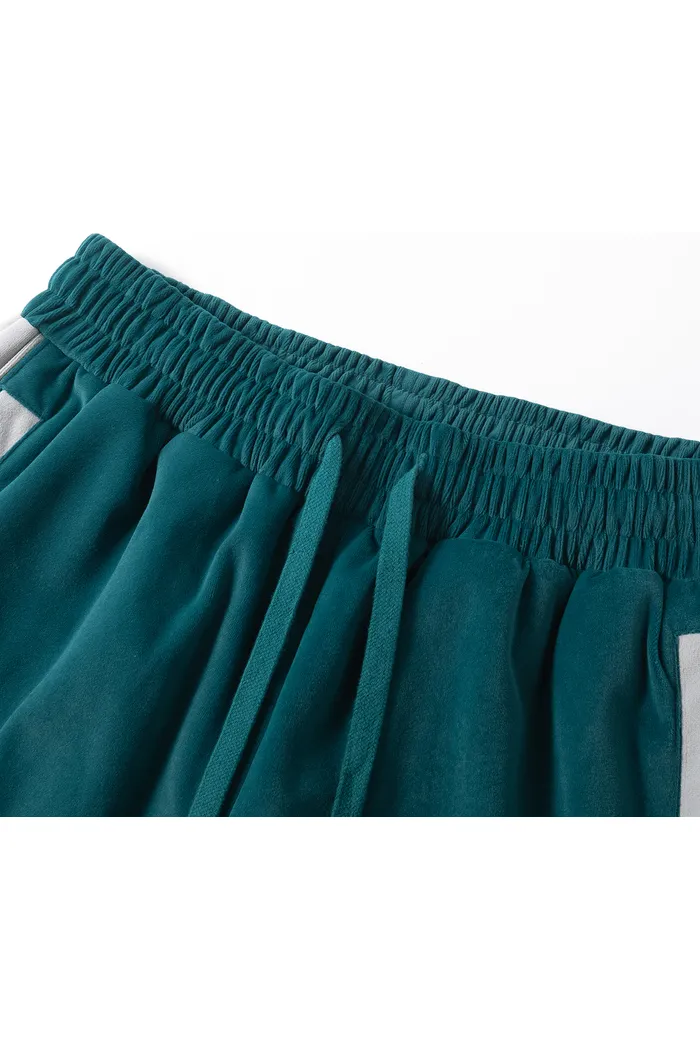 Брюки велюровые YMKASHIX Puff изумрудный