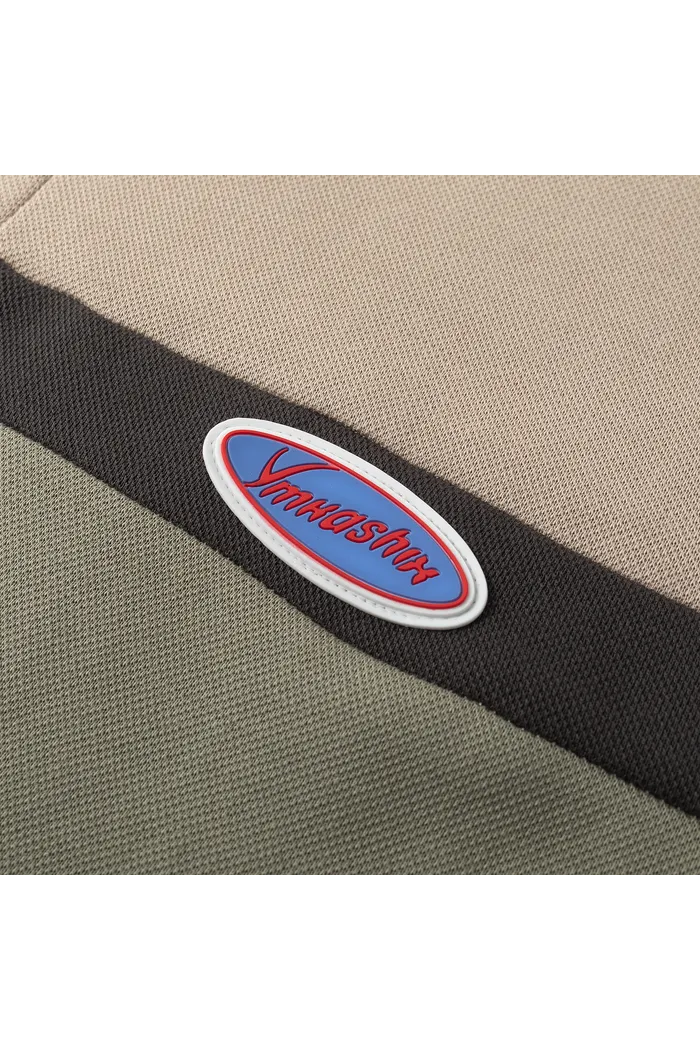 Рубашка поло YMKASHIX темно-песочн./темно-серый