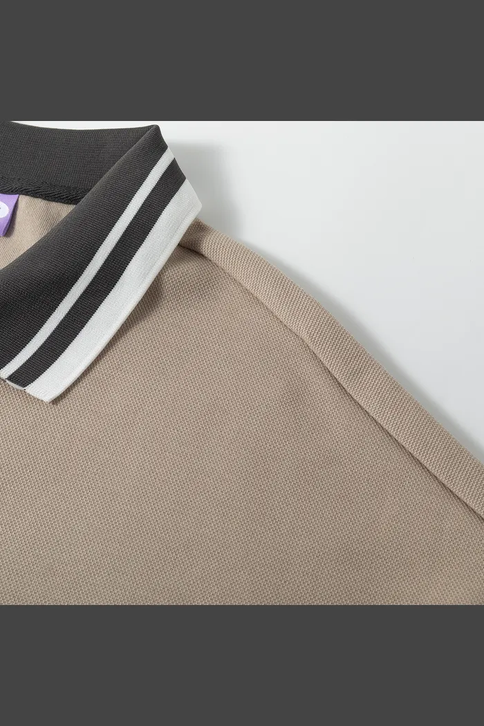 Рубашка поло YMKASHIX темно-песочн./темно-серый