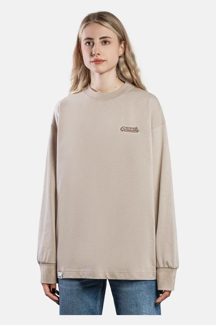 GARDENING RLXD HW LS TEE grey.beige лонгслив