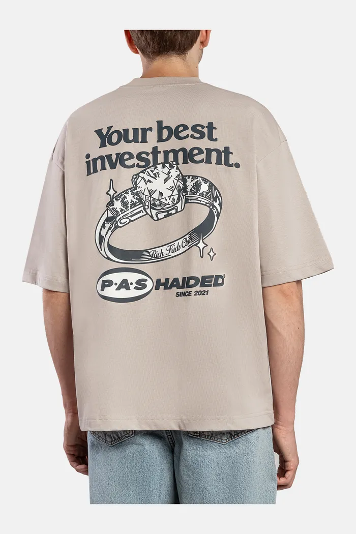Футболка INVESTMENT RLXD HW TEE grey.beige