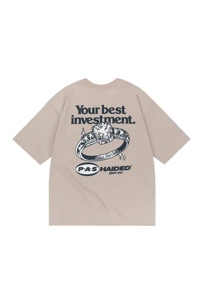 Футболка INVESTMENT RLXD HW TEE grey.beige