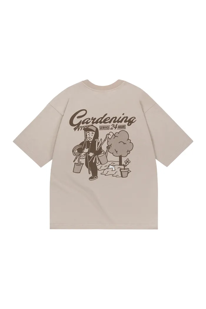 GARDENING RLXD HW TEE grey.beige футболка