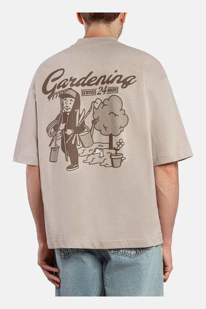 GARDENING RLXD HW TEE grey.beige футболка