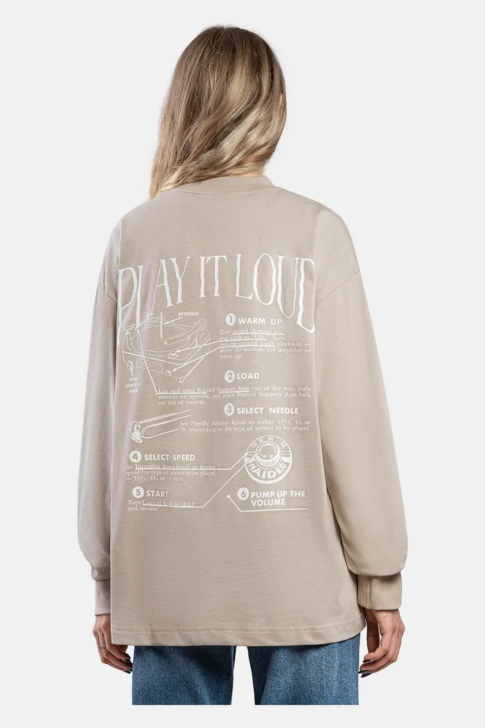 LOUD RLXD HW LS TEE grey.beige лонгслив