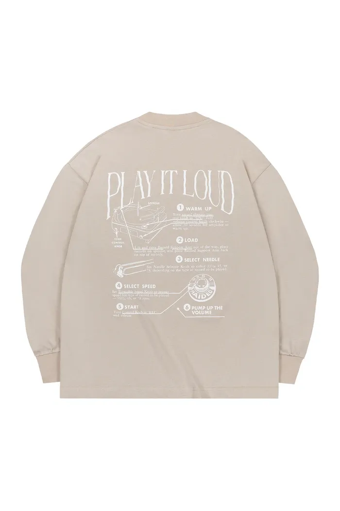 LOUD RLXD HW LS TEE grey.beige лонгслив