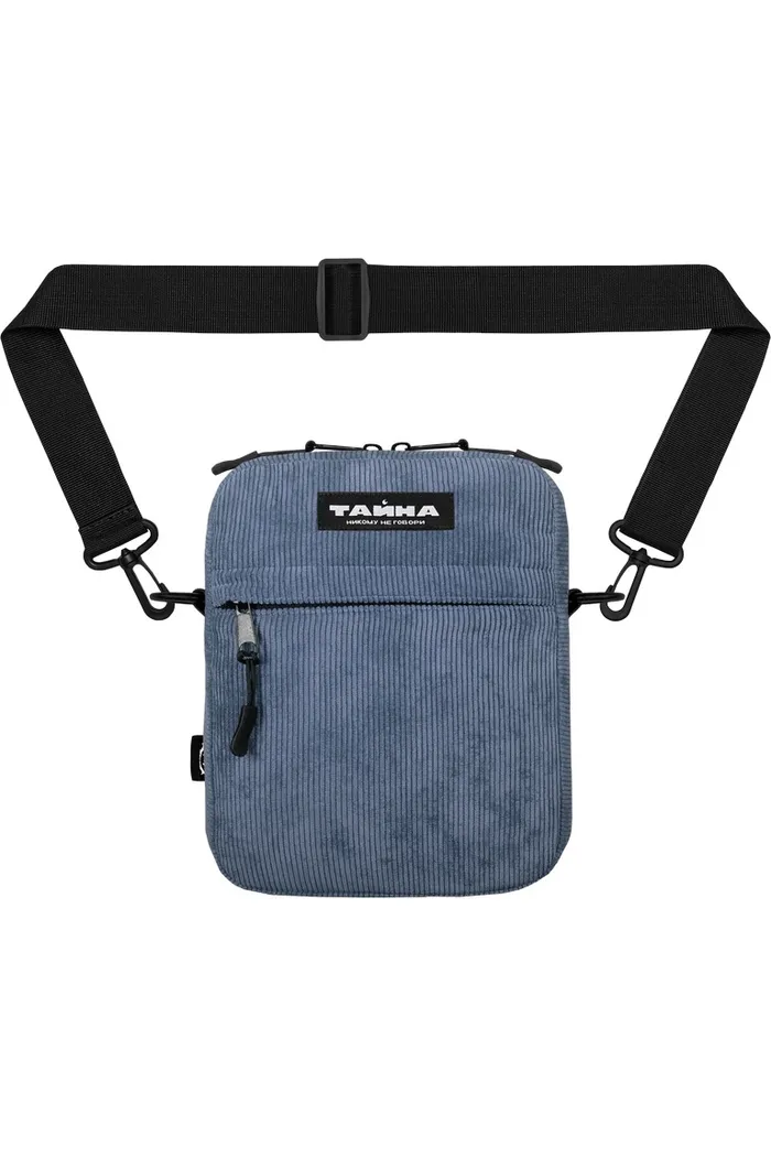 Сумка через плечо ТАЙНА вельвет небесный