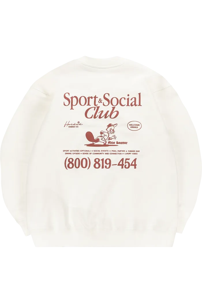 NICE BEAVER RLXD HW SWT ecru свитшот