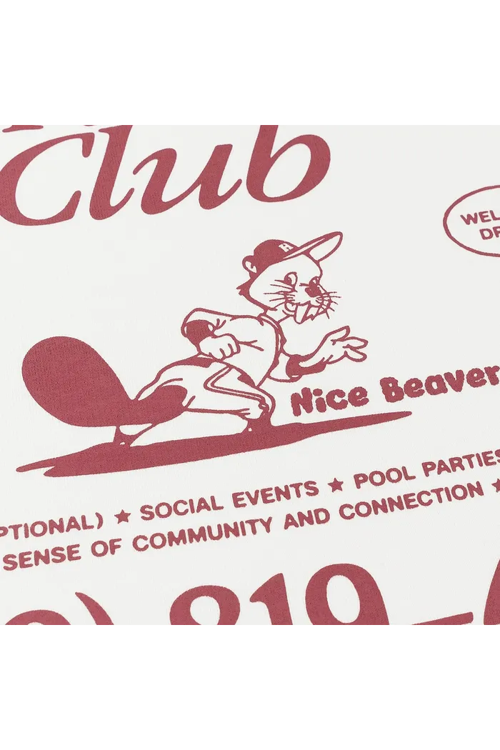 NICE BEAVER RLXD HW SWT ecru свитшот