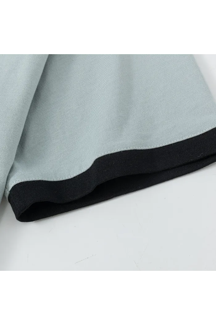 Футболка YMKASHIX HELLCOME logo серо-синяя