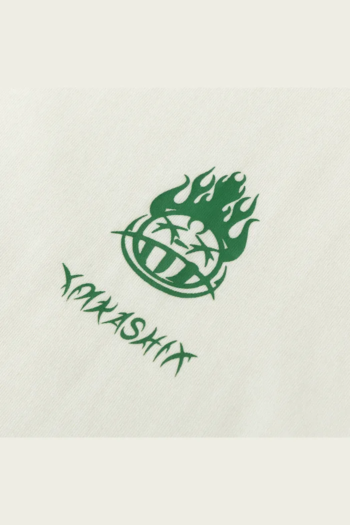 Футболка YMKASHIX HELLCOME logo бежевая