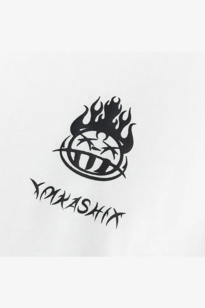 Футболка YMKASHIX HELLCOME logo белая