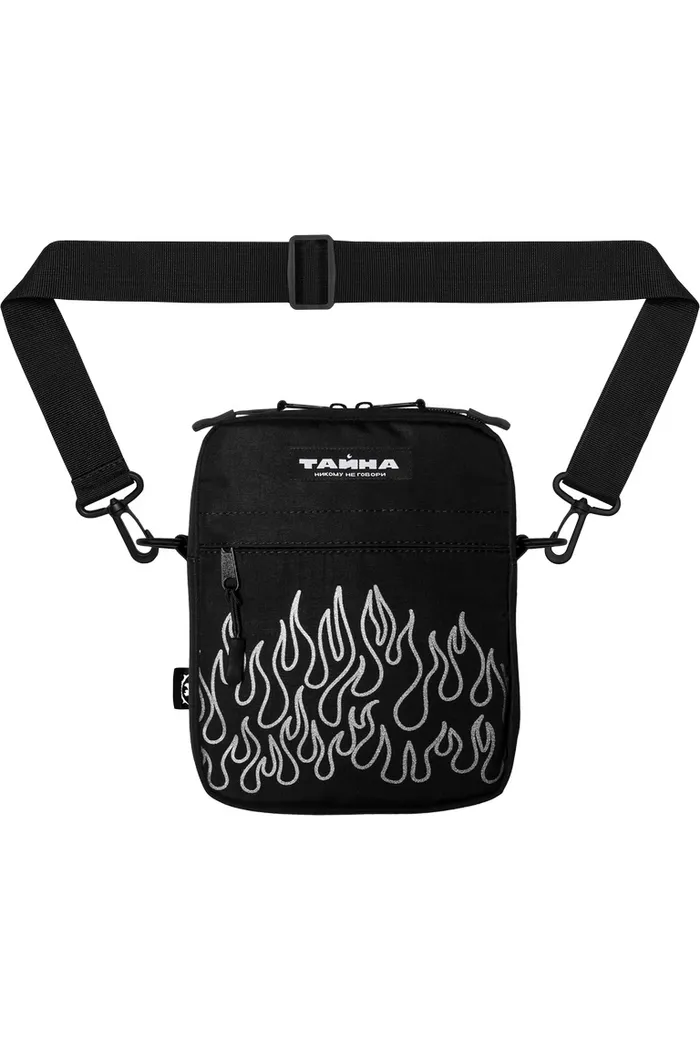 Сумка через плечо ТАЙНА черный/пламя