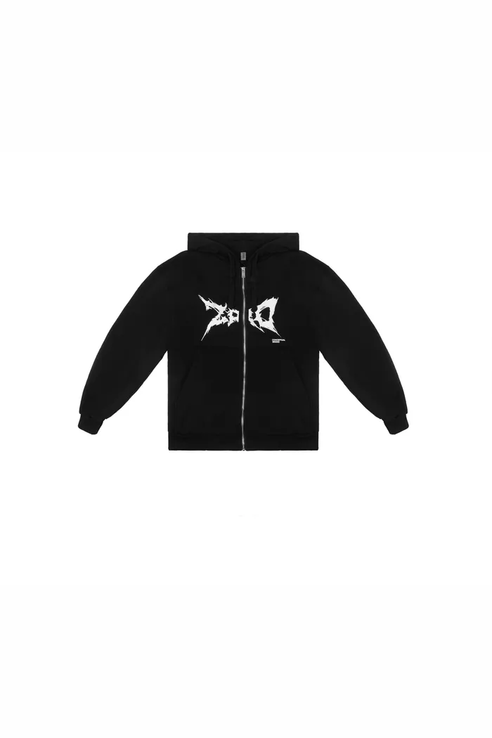 Худи Zip - Mineral черное мужское